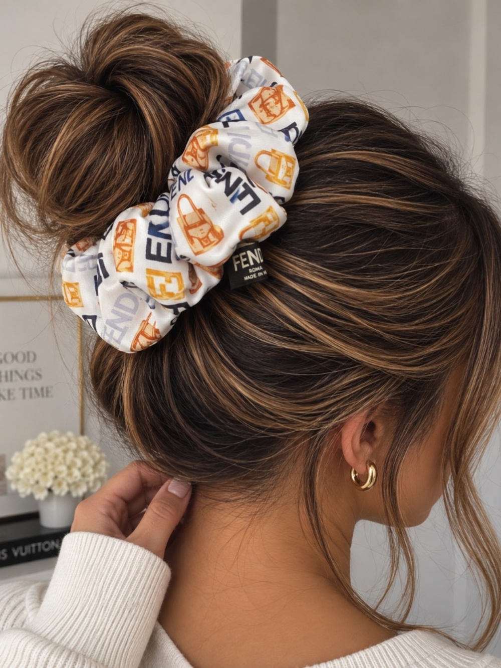 FF Style Printed Scrunchie NEW